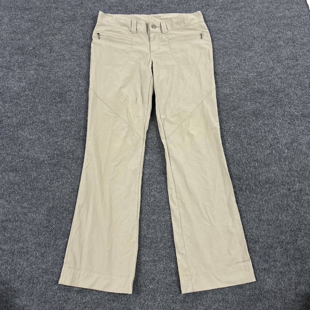 Columbia Pants Womens Size 10 Beige Omni-Shield Stretch Hiking Outdoor Straight